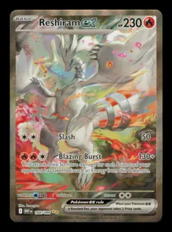 Pokemon Card Reshiram ex 166/086 White Flare SIR FA Rare Holo NM 2025 - Image 1
