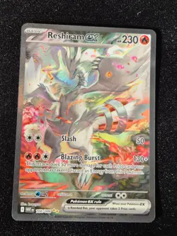 Pokemon Card Reshiram ex 166/086 White Flare SIR FA Rare Holo NM 2025 - Image 3