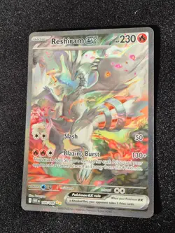 Pokemon Card Reshiram ex 166/086 White Flare SIR FA Rare Holo NM 2025 - Image 4