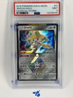 2018 Pokemon Sun Moon Celestial Storm Jirachi Holo #97 PSA 9 - Image 2