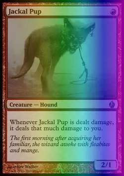 MTG Magic the Gathering Jackal Pup (2/34) PDS Fire & Lightning MP FOIL - Image 1