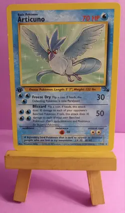 Pokemon TCG Articuno 17/62 Fossil 1st Edition Regular Rare Moderately Played - Image 2