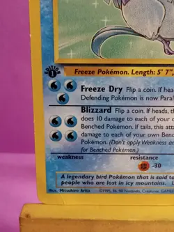 Pokemon TCG Articuno 17/62 Fossil 1st Edition Regular Rare Moderately Played - Image 5