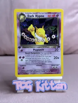 Dark Hypno 9/82 1st Edition Holo Team Rocket 2000 MP Pokemon TCGKITTEN - Image 1