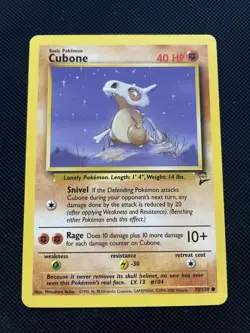 OSSELAIT (CUBONE) COMMUNE - POKEMON 70/130 BASE SET 2 EXCELLENT ANGLAIS - Image 1