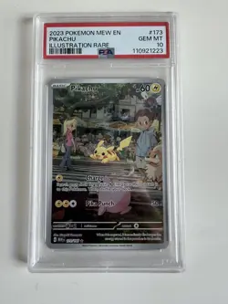 2023 Pokemon 151 Pikachu PSA 10 GEM ILLUSTRATION RARE FULL ART 173/165 - Image 1
