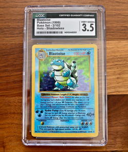 CGC 3.5 Blastoise 1999 Base Set 2/102 Shadowless Holo Pokemon Card - Image 1