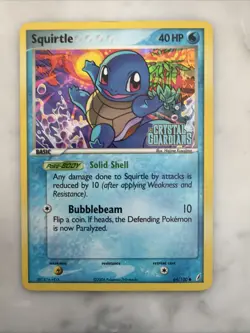 Squirtle Reverse Holo 64/100 ex Crystal Guardians 2006 Pokemon Card - Image 1