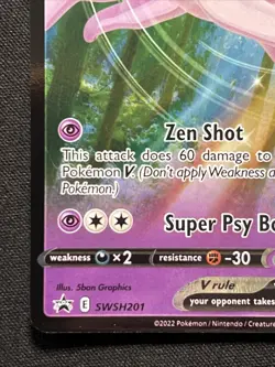 Espeon V SWSH201 Sword & Shield Black Star Promo Holo Pokemon Card NM #1 - Image 2