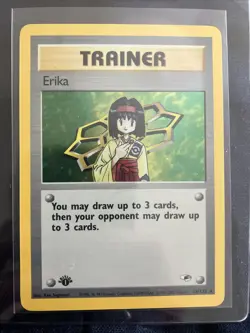 👩🏻Erika 016/132 Gym Heroes Holo Trainer - Pokemon TCG Lp - Single Card - Image 1