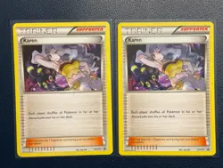 Pokemon TCG Karen XY177 Black Star Promo 2016 NM Lot Of 2 - Image 1