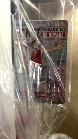 One Piece Monkey D Luffy College Basketball US Voyage Promo Card with Poster! - Image 2