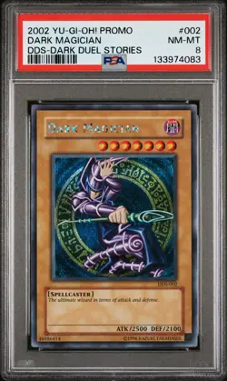 2002 YU-GI-OH! PROMO DDS-DARK DUEL STORIES #002 DARK MAGICIAN PSA 8 - Image 1