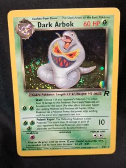 Pokemon TCG Dark Arbok 2/82 Holo Rare Team Rocket Set Unlimited 2000 VTG WOTC MP - Image 1