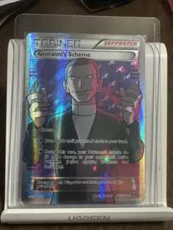 Pokemon XY Breakthrough Giovanni's Scheme Full Art Holo Card 162/162 English TCG - Image 1