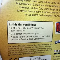 Pokemon TCG Legends of Galar Tin Zamazenta V 2020 Factory Sealed - Image 5