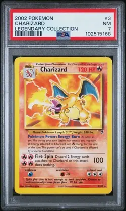 Charizard 3/110 - 2002 WOTC Legendary Collection Non-Holo PSA 7 Pokemon Card - Image 1