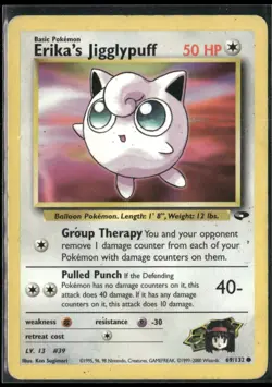 Erika's Jigglypuff 69/132 Gym Challenge Pokemon English Card (HP) - Image 1