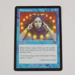 MTG Brainstorm Mercadian Masques 61/350 Common LP Magic The Gathering Blue Card - Image 1
