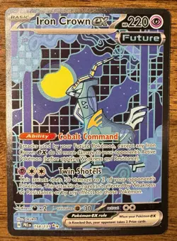 Pokemon Iron Crown EX 158/131- SIR Ultra Rare Holo-Prismatic Evolutions- Mint - Image 2