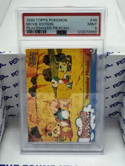 1999 Topps Pokemon Movie Edition Peacemaker Pikachu #46 PSA 9 MINT - Image 1