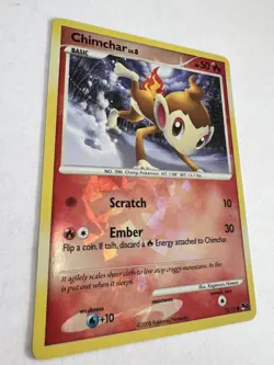 Pokemon Chimchar LV.8 #12 (Cracked Ice Reverse Holo) - LP/NM 2008 - Image 3