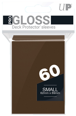 60 Ultra Pro Small Gloss Brown Deck Protector Card Sleeves Yugioh ccg tcg - Image 1