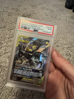2019 POKEMON SM BLACK STAR PROMO #SM168 FULL ART/PIKACHU & ZEKROM GX PSA 9 - Image 4