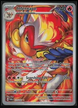 Pokemon Infernape - Illustration Rare Holo SV06: Twilight Masquerade 173/167 NM - Image 1