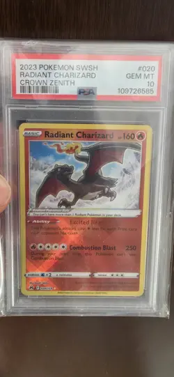 Pokemon Radiant Charizard Crown Zenith Holo Rare 020/159 PSA 10 Gem Mint - Image 1