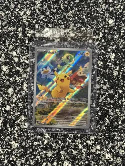 Pokemon TCG Pikachu #027 Promo Holo Black Star Paldea Evolved Full Art Sealed - Image 1