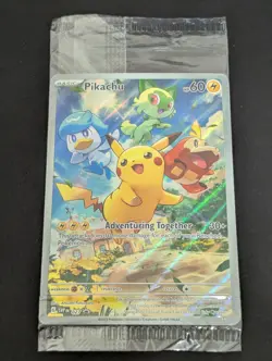 Pokemon TCG Pikachu SVP 027 Paldea Evolved Black Star Promo Sealed - Image 1