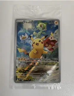 Pokemon TCG (SEALED) Pikachu SVP 027 Black Star Promo Cards Paldea Evolved ETB - Image 1