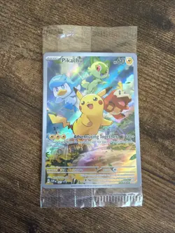 Pokemon TCG Pikachu 027 Promo Holo Black Star Paldea Evolved, Sealed - Image 1