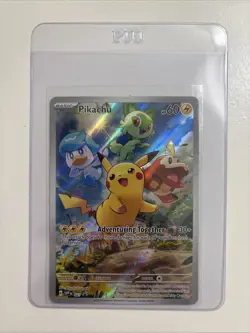 Pokemon TCG Pikachu 027 Promo Holo Black Star Paldea Evolved, Sealed - Image 1