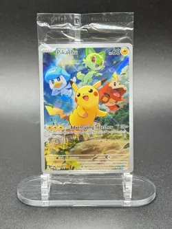TCG Pokemon Pikachu 027 Paldea Evolved S&V Black Star Promo Holo Sealed NM/M - Image 2