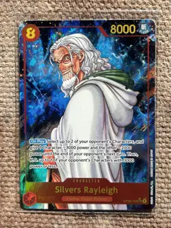 SEC RARE Silvers Rayleigh OP08-118 Parallel ALT ART / One Piece / Two Legends NM - Image 1