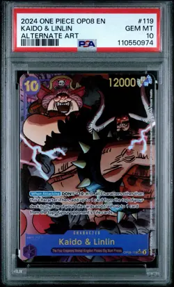 Kaido & Linlin OP08-119 - One Piece Two Legends Alt Art - PSA 10 SEC - Image 1