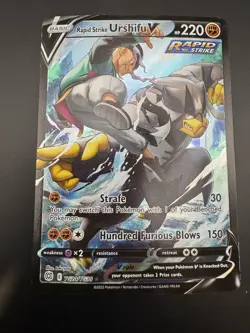 Rapid Strike Urshifu V TG20/TG30 Pokemon Brilliant Stars Trainer Gallery Holo NM - Image 3