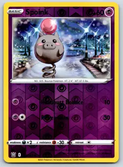 Spoink - Reverse Holo - Battle Styles 055/163 kawayoo Pokemon Card NM - Image 1