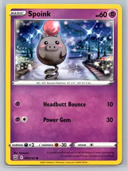 Spoink #055/163 SWSH05: Battle Styles Common - Pokemon Cards G24 - Image 1