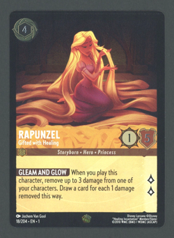 Lorcana The First Chapter RAPUNZEL Gifted with Healing #18 COLD FOIL Legendary - Image 1