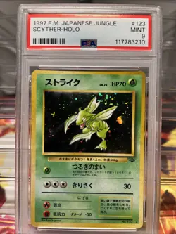 POKEMON JAPANESE JUNGLE SCYTHER HOLO PSA 9 SWIRL💫 - Image 1