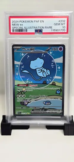 2024 POKEMON PAF EN-PALDEAN FATES SPECIAL ILLUSTRATION RARE #232 MEW EX PSA 10 - Image 1