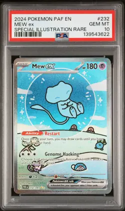 2024 POKEMON PAF EN-PALDEAN FATES SPECIAL ILLUSTRATION RARE #232 MEW EX PSA 10 - Image 1