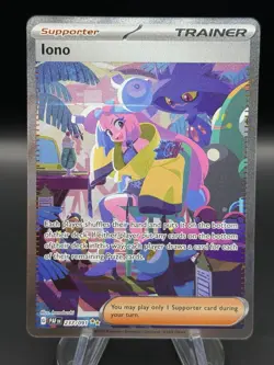 Pokemon TCG Iono 237/091 Paldean Fates Special Illustration Rare SIR NM - Image 1