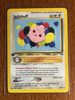 [NM] 2001 Pokemon Neo Discovery Igglybuff 1st Edition #40/75 Uncommon - Image 1