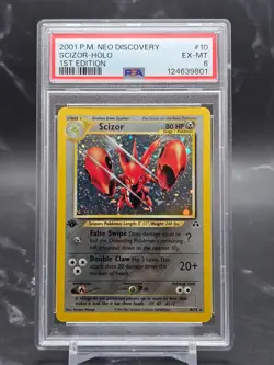 2001 Pokemon Neo Discovery Scizor Holo 10/75 1st Ed PSA 6 EX-MT WOTC - Image 1