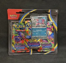 Pokemon Mega Evolution Phantasmal Flames 3 Pack Blister Weavile Factory Sealed - Image 1