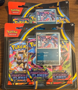 Lot Of 2 Pokemon Phantasmal Flames Sneasel 3-Pack Booster Blister Factory Sealed - Image 1